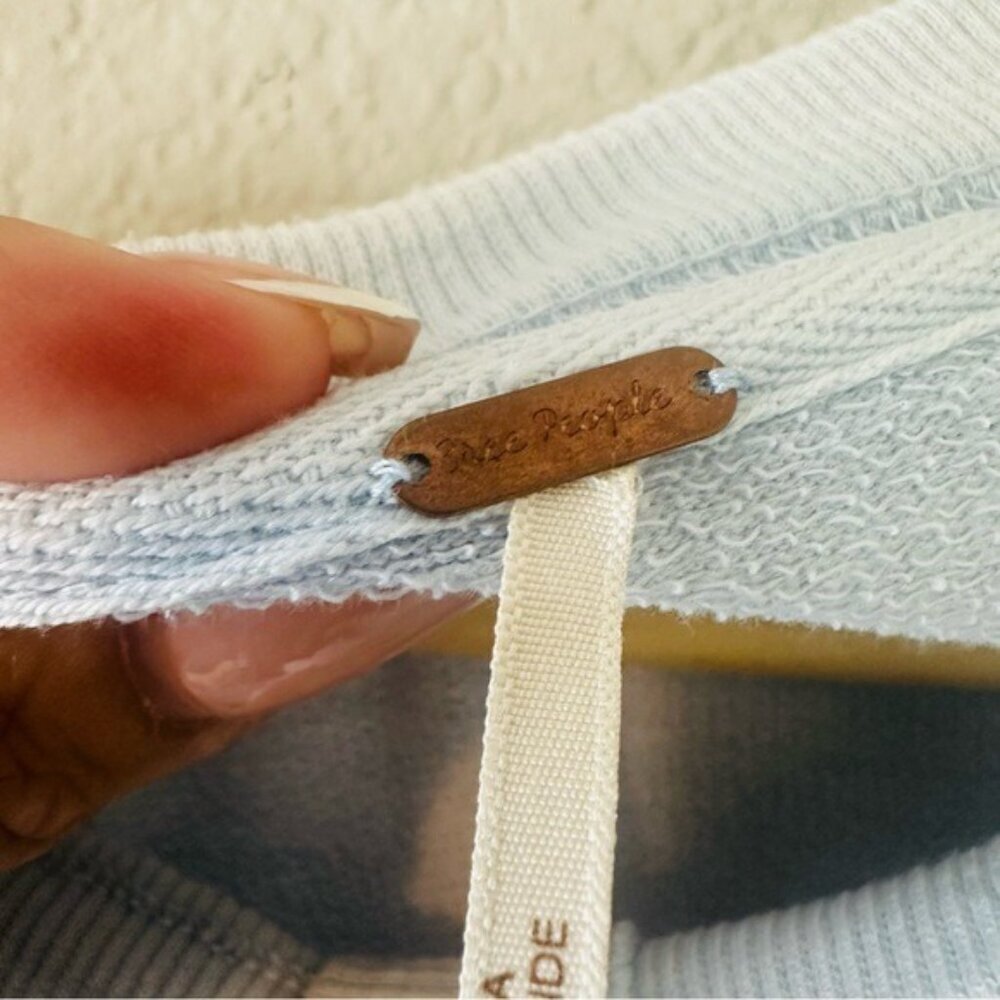 Free People Sweet Jane Pullover, Size Large - Light Blue - Picture 9 of 11
